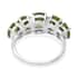 Peridot 5 Stone Ring in Platinum Over Sterling Silver (Size 7.0) 6.00 ctw image number 3