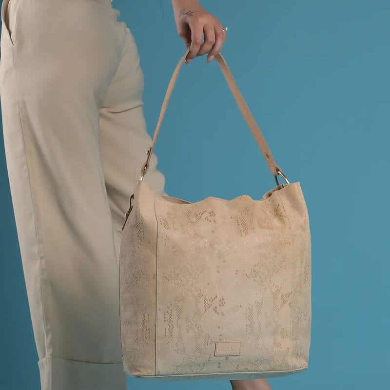 Assots London Hobo Bag, Genuine Leather Hobo Bag, Nude Hobo Bag, Shoulder Hobo Bag