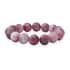 Hong Kong Closeout Deal Water Melon Jade 12 mm Beaded Stretch Bracelet 175.00 ctw image number 1