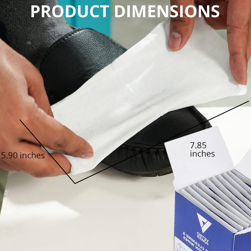 Pack of 10 -Vetro Power Leather Restoration Wipes - White