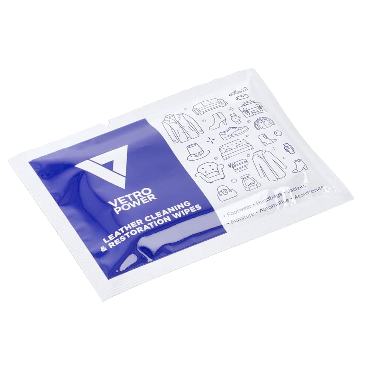 Pack of 25 -Vetro Power Leather Restoration Wipes - White image number 5