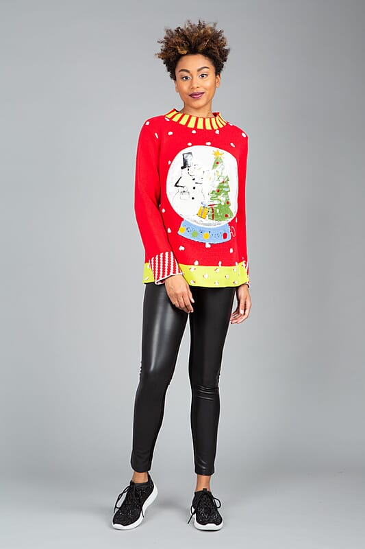 Whoopi Goldberg Holiday Collection Snowman Sweater - L (MADE IN THE USA)