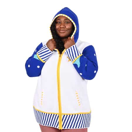 WHOOPI GOLDBERG Holiday Collection Hannukah Octopus Sweater - 1X (MADE IN THE USA) , Women's Cotton Sweater , Ladies Hooded Sweater image number 2