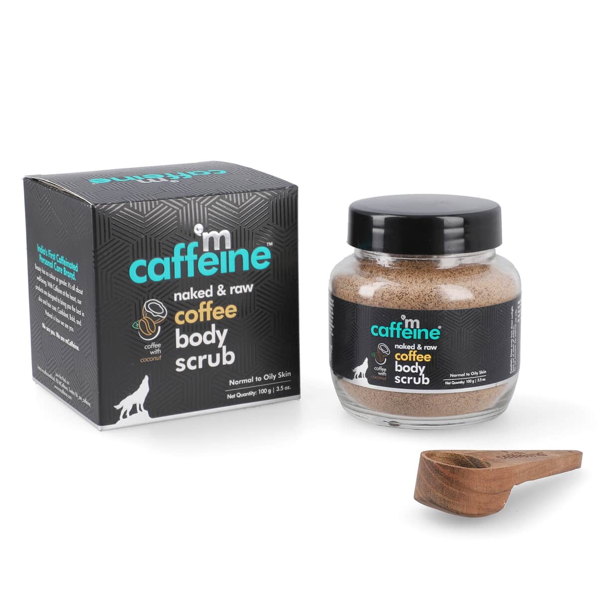 MCaffeine Naked & Raw Coffee Body Scrub with Coconut (100 g) 3.5oz image number 0