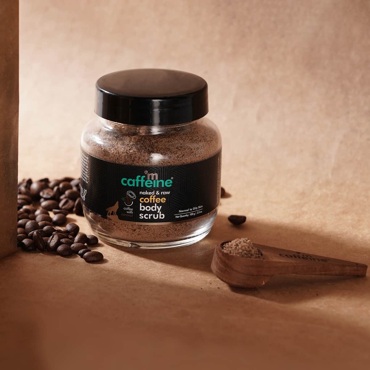 MCaffeine Naked & Raw Coffee Body Scrub with Coconut (100 g) 3.5oz image number 1