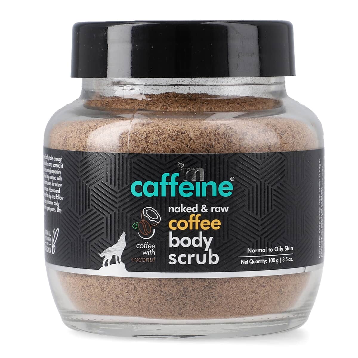MCaffeine Naked & Raw Coffee Body Scrub with Coconut (100 g) 3.5oz image number 2