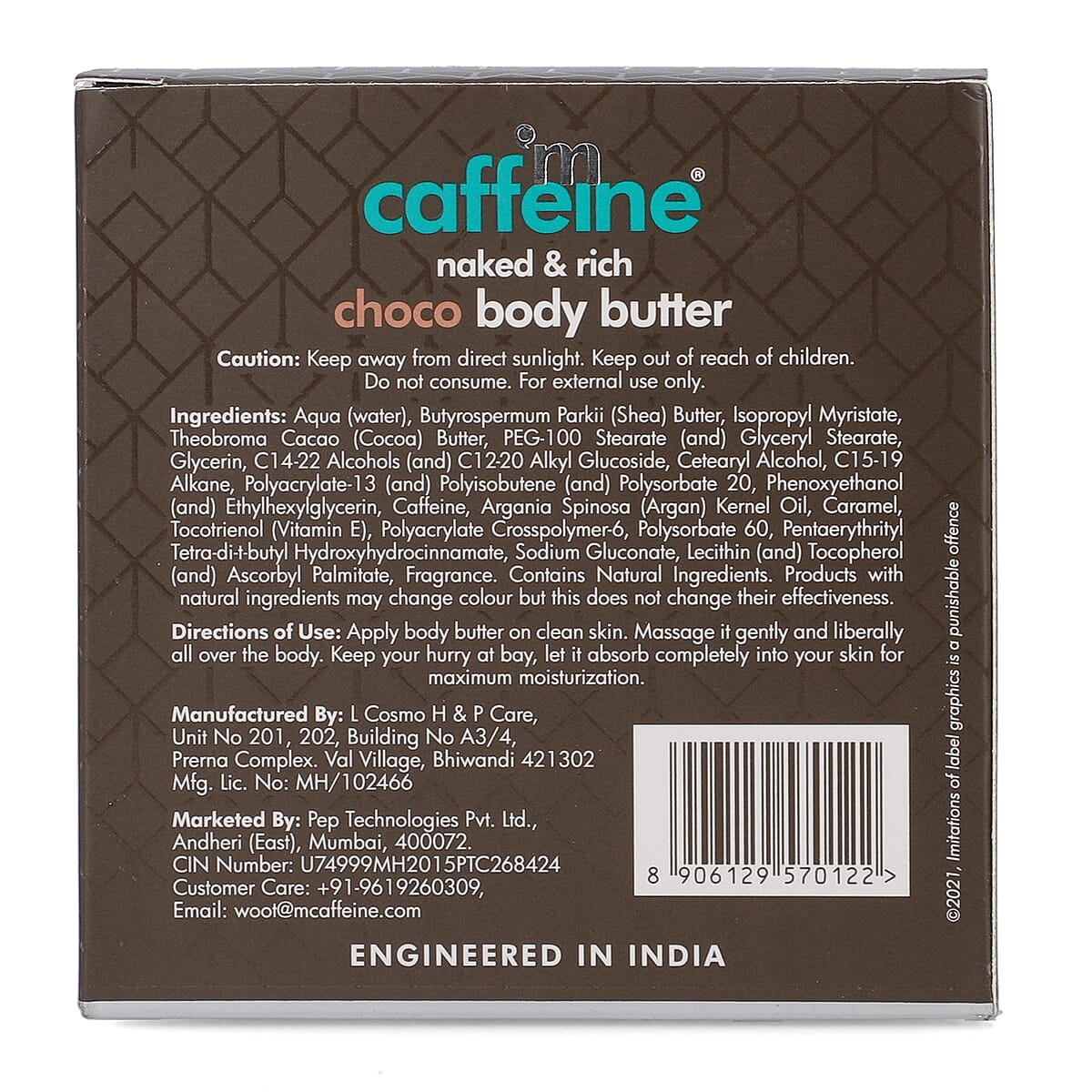 mCaffeine Naked & Rich Choco Body Butter with Caramel (8.8 fl oz) image number 4