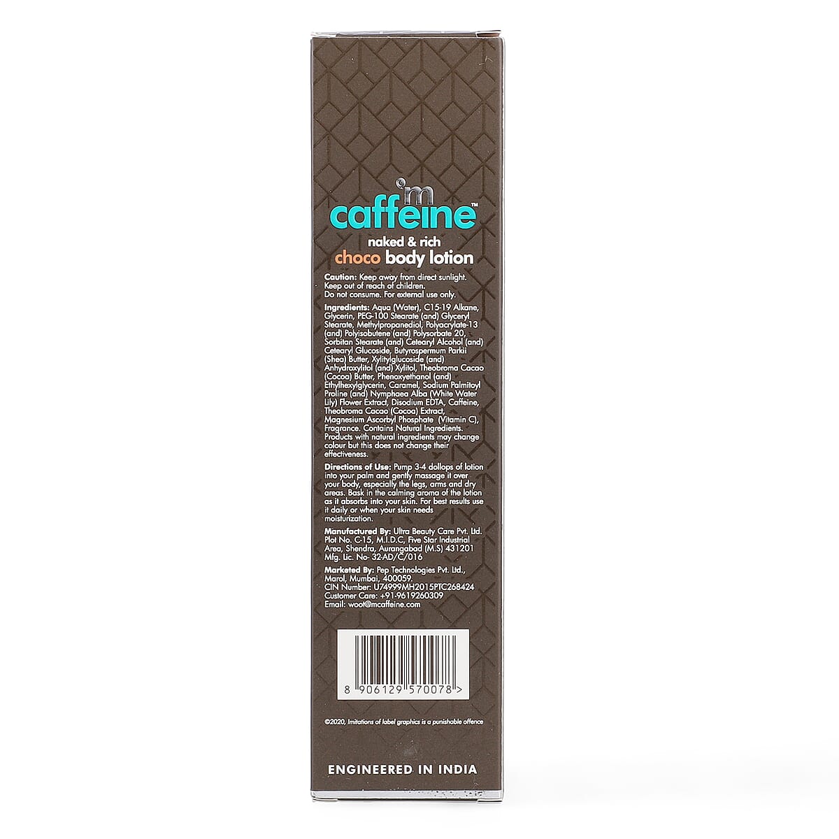 mCaffeine Naked & Rich Choco Body Lotion with Caramel (200ml) 6.76fl oz image number 4