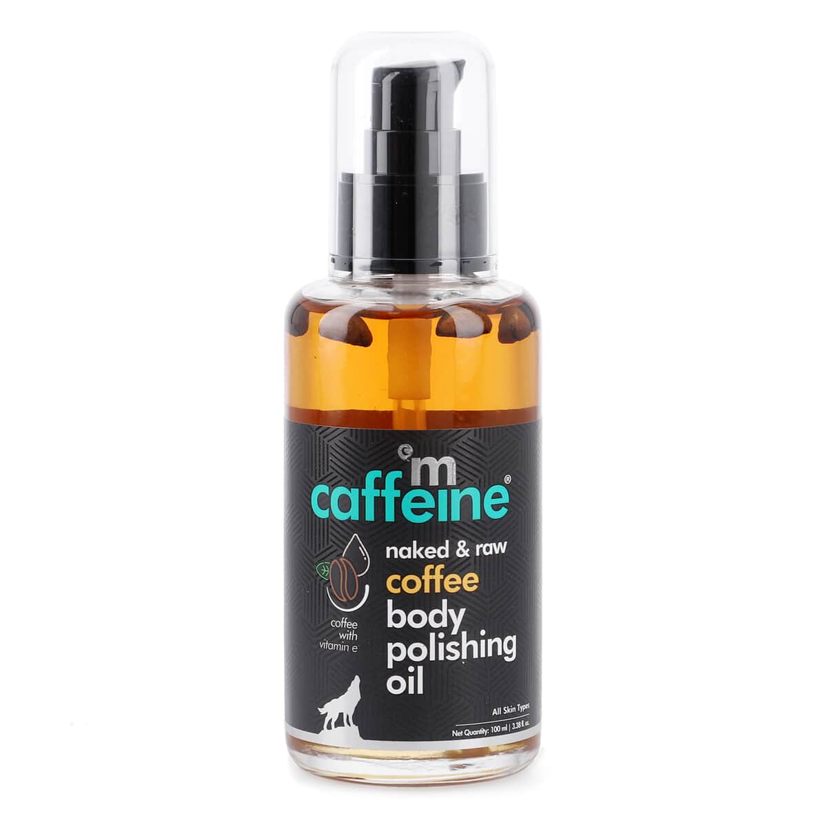 mCaffeine Naked & Raw Coffee Body Polishing Oil with Vitamin E (100 ml) 3.38fl oz image number 2