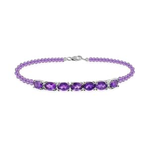 Amethyst Bracelet in Sterling Silver, Birthstone Jewelry, Gifts For Women  (7.25 In) 11.15 ctw