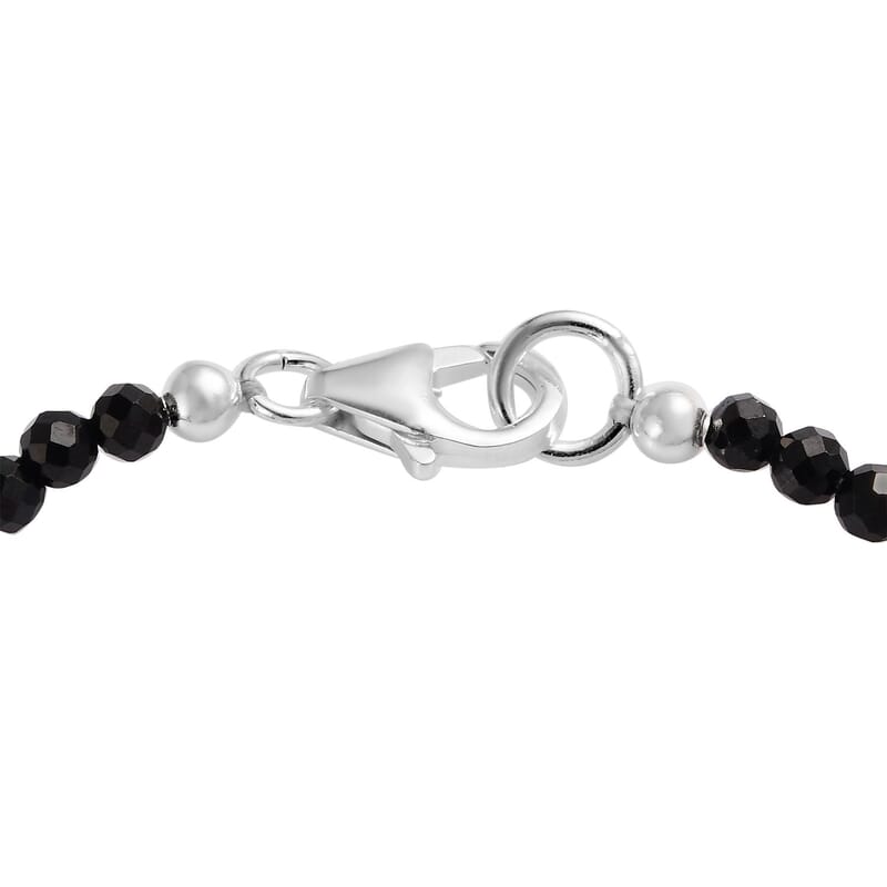 D'Joy Thai Black Spinel 20.65 ctw Bracelet in Sterling Silver, Birthstone Jewelry, Gifts For Women (7.25 In)