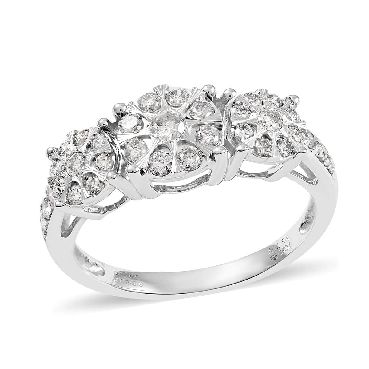 10K White Gold Diamond Ring (Size 6.0) 0.50 ctw image number 0