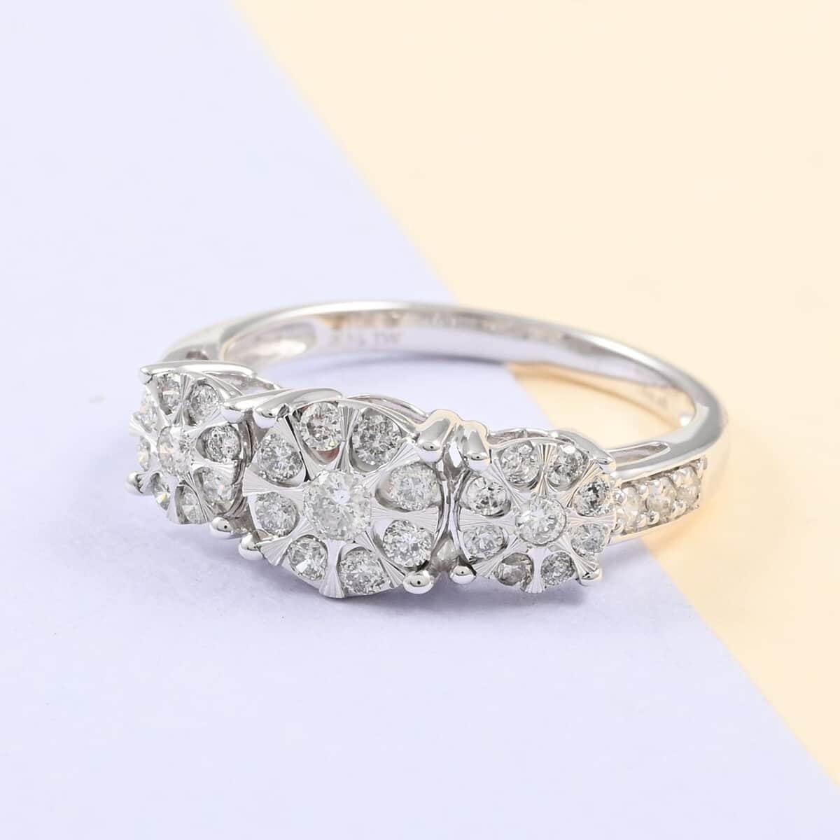 10K White Gold Diamond Ring (Size 6.0) 0.50 ctw image number 1