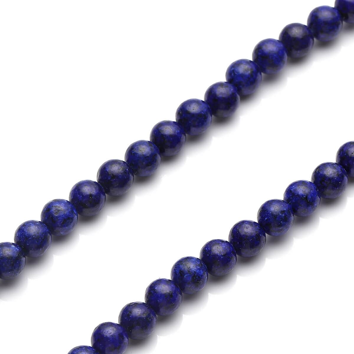 Lapis Lazuli Beaded Necklace 18-20 Inches in Silvertone 199.00 ctw image number 3