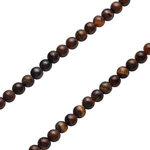 Yellow Tiger's Eye Beaded Necklace 18-20 Inches in Silvertone 182.00 ctw