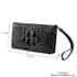 Black 3D Embossed Genuine Leather Wallet With Single Zipped and Wristlet image number 5