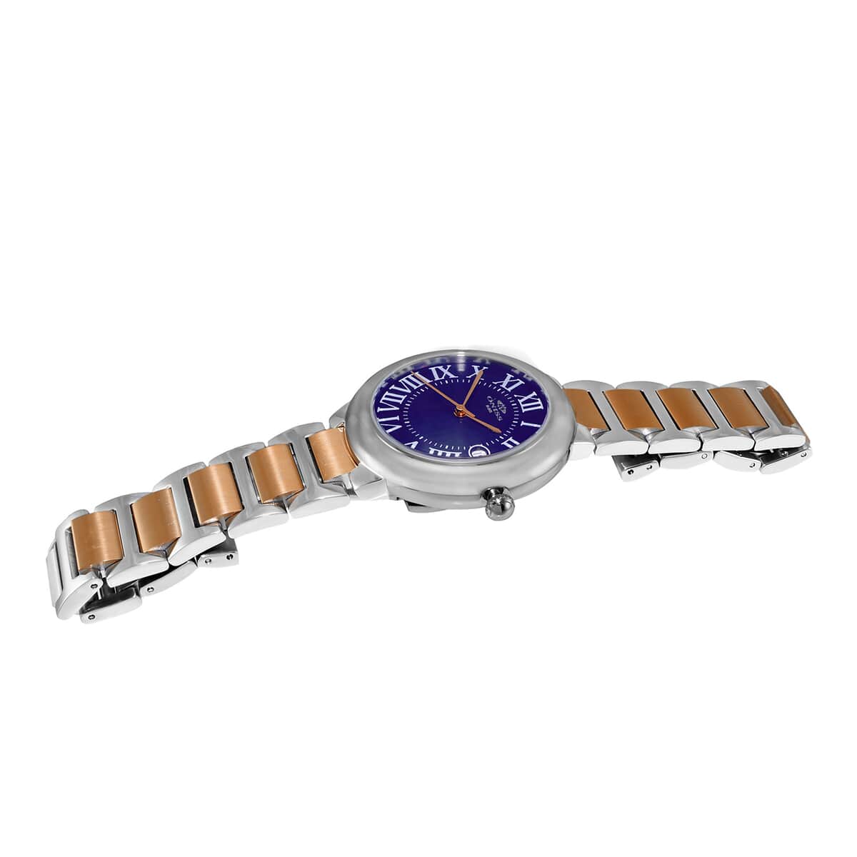 ONISS Swiss Movement Blue MOP Dial Watch in ION Plated RG and Stainless Steel Strap (36.50 mm) image number 1