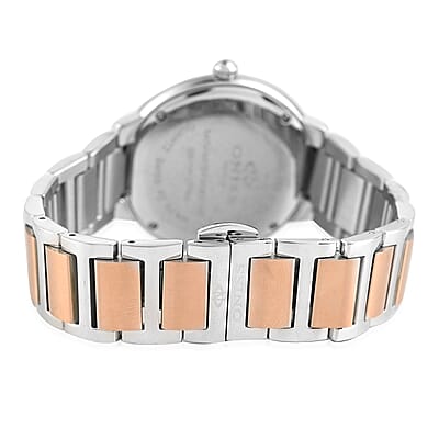 ONISS Swiss Movement Blue MOP Dial Watch in ION Plated RG and Stainless Steel Strap (36.50 mm) | Best Watch for Women | Designer Women's Wrist Watch