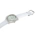ADEE KAYE Austrian Crystal Japan Quartz Movement MOP Dial Watch in White Leather Band (36 mm) | Designer Leather Watch | Analog Luxury Wristwatch image number 1