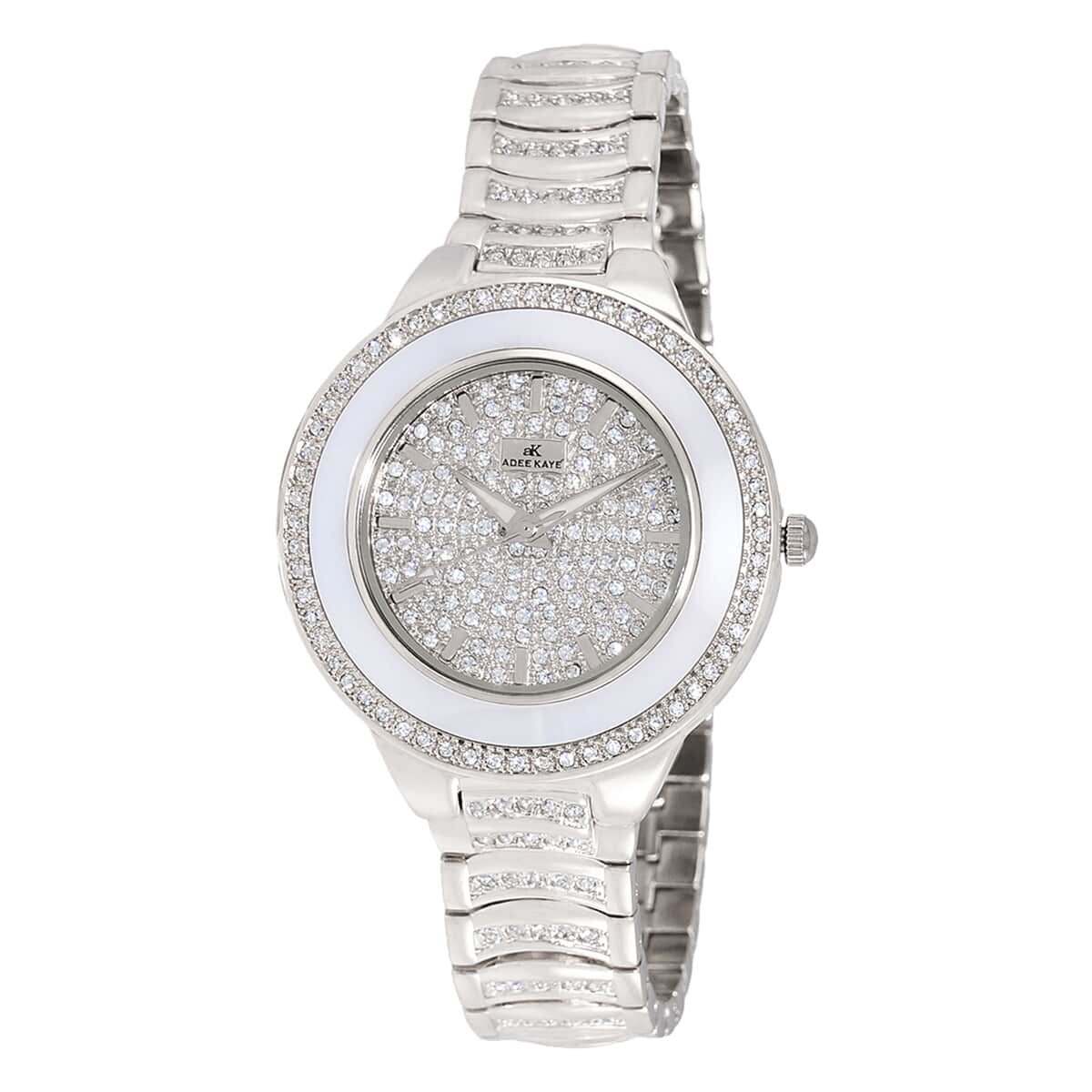 ADEE KAYE Austrian Crystal Japan Quartz Movement Watch in Stainless Steel Strap (38 mm) | Designer Bracelet Watch | Analog Luxury Wristwatch image number 0