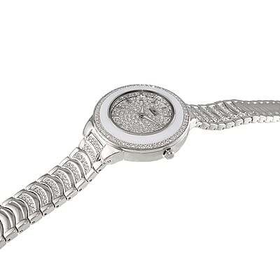 ADEE KAYE Austrian Crystal Japan Quartz Movement Watch in Stainless Steel Strap (38 mm) | Designer Bracelet Watch | Analog Luxury Wristwatch