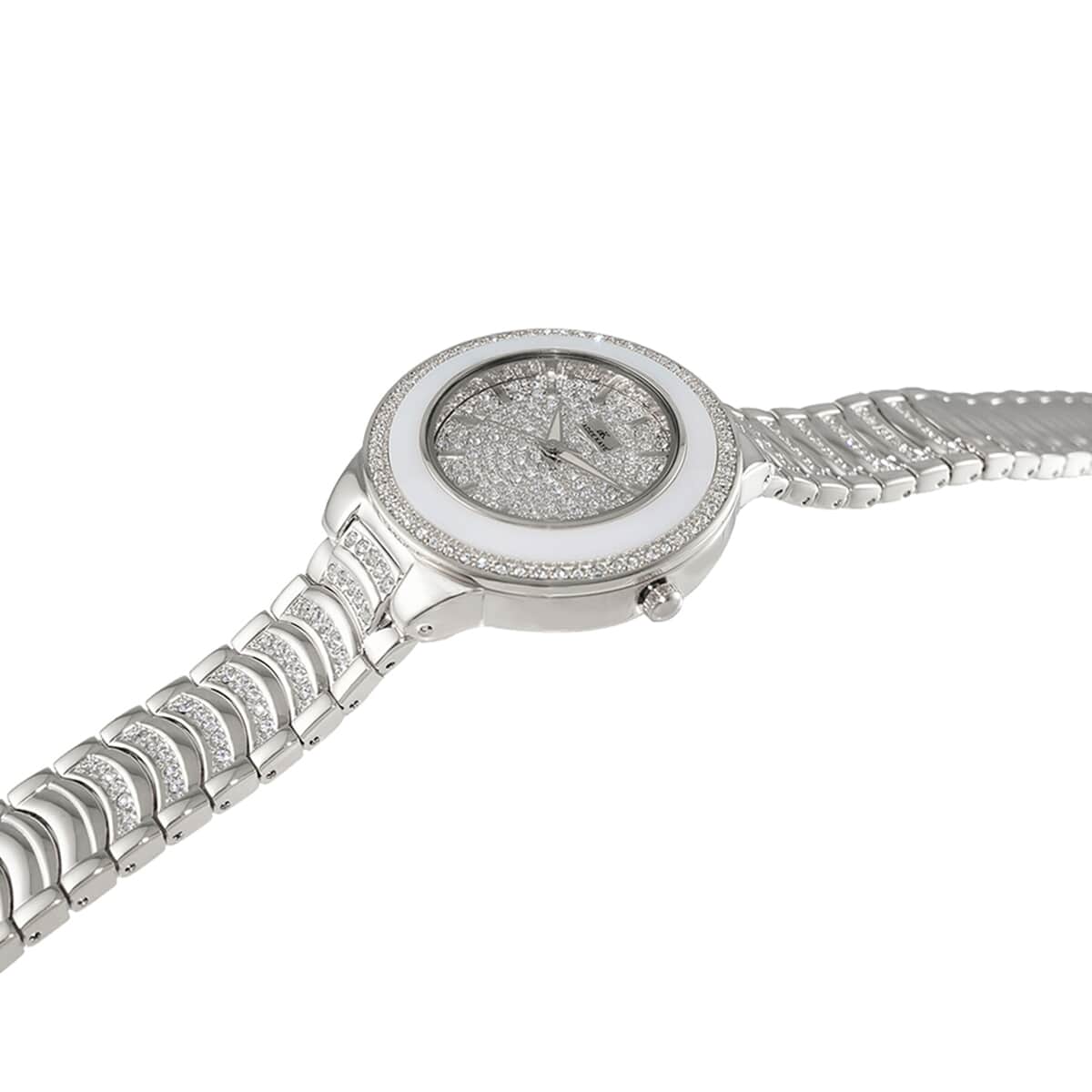 ADEE KAYE Austrian Crystal Japan Quartz Movement Watch in Stainless Steel Strap (38 mm) image number 1