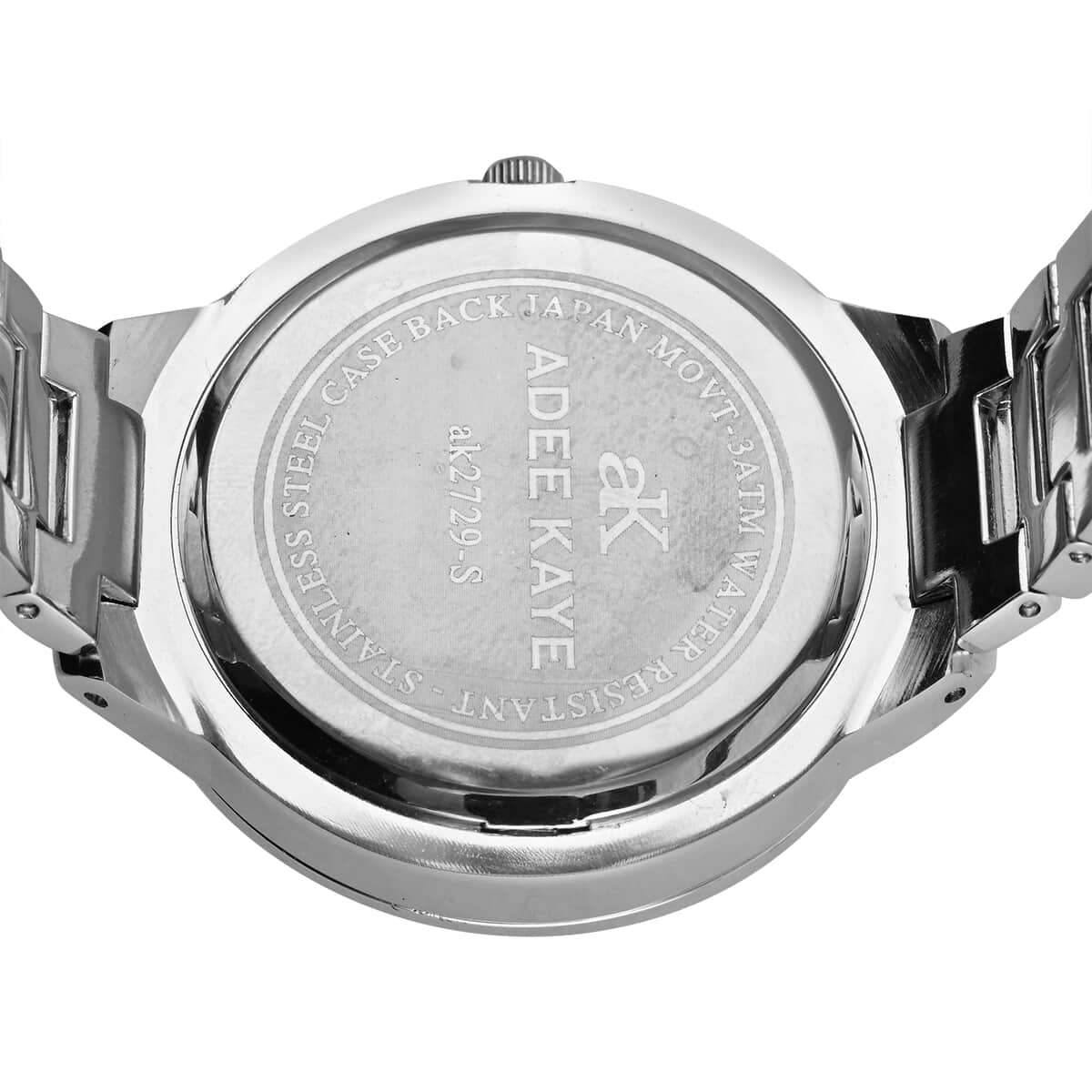 ADEE KAYE Austrian Crystal Japan Quartz Movement Watch in Stainless Steel Strap (38 mm) | Designer Bracelet Watch | Analog Luxury Wristwatch image number 4