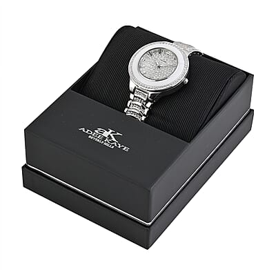 ADEE KAYE Austrian Crystal Japan Quartz Movement Watch in Stainless Steel Strap (38 mm) | Designer Bracelet Watch | Analog Luxury Wristwatch