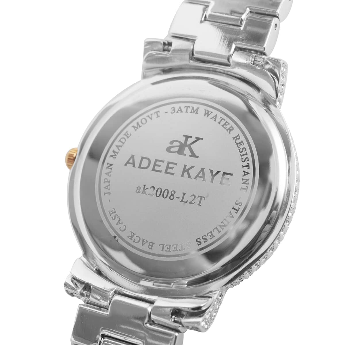 ADEE KAYE Austrian Crystal Japan Quartz Movement Watch in ION Plated RG and Stainless Steel Strap (39 mm) | Best Watch for Women | Designer Women's Wrist Watch image number 4