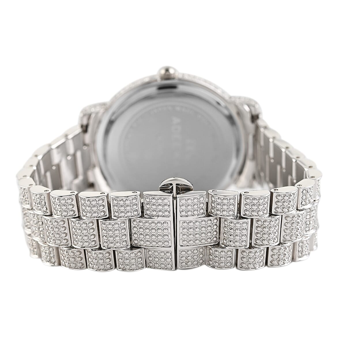 ADEE KAYE Blue and White Austrian Crystal Japan Quartz Movement Watch in Silvertone (39 mm) , Best Watch for Women , Designer Women's Wrist Watch image number 3