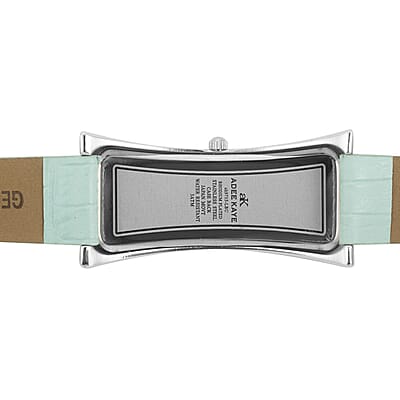 ADEE KAYE Austrian Crystal Japan Quartz Movement Blue MOP Dial Watch in Blue Leather Band (25 mm) | Designer Leather Watch | Analog Luxury Wristwatch