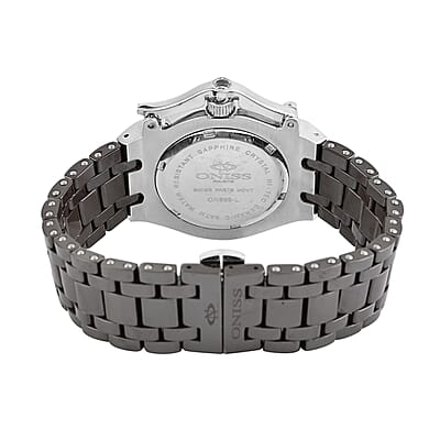 Oniss Austrian Crystal Swiss Movement Shell MOP Dial Watch in Brown Ceramic Strap (38.50 mm) , Designer Bracelet Watch , Analog Luxury Wristwatch