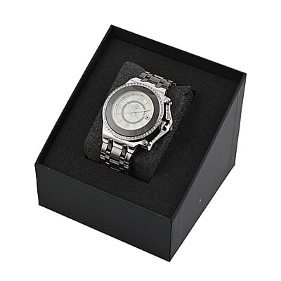 Oniss Austrian Crystal Swiss Movement Shell MOP Dial Watch in Brown Ceramic Strap (38.50 mm) , Designer Bracelet Watch , Analog Luxury Wristwatch