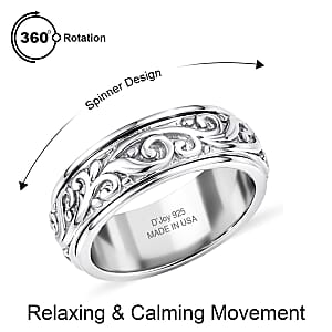 D'Joy Band Ring in Sterling Silver (Size 6.0) 5.36 Grams