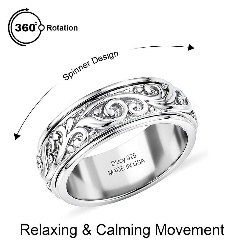 D'Joy Band Ring in Sterling Silver (Size 6.0) 5.36 Grams