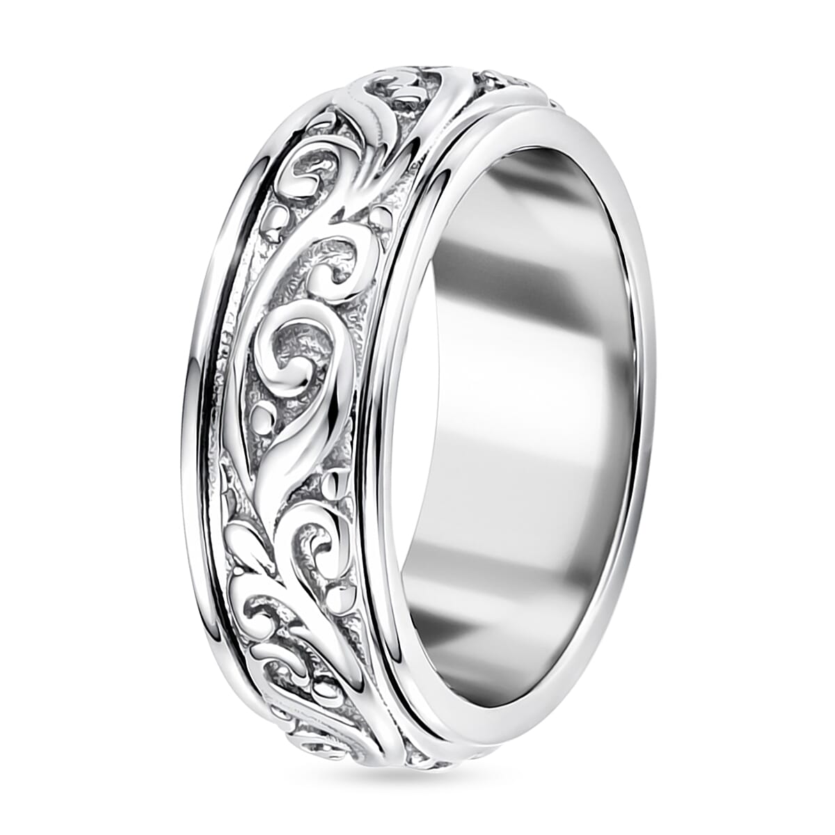 D'Joy Band Ring in Sterling Silver (Size 6.0) 5.36 Grams