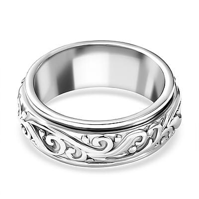 D'Joy Band Ring in Sterling Silver (Size 6.0) 5.36 Grams