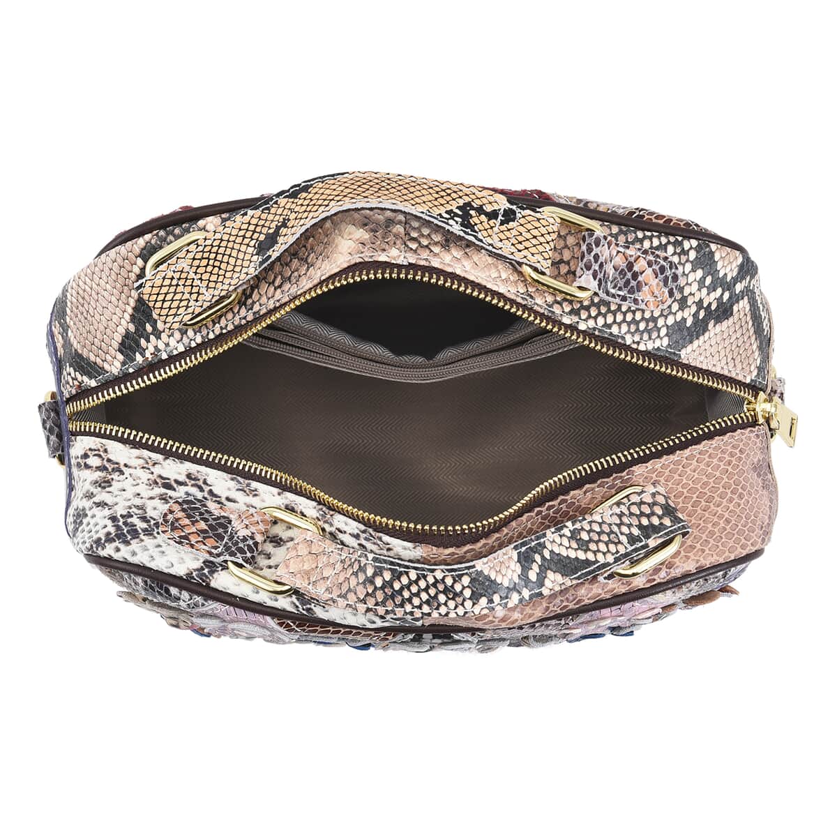 CHAOS By Elsie Rainbow Color Leopard and Snake Print Genuine Leather Crossbody Bag with Shoulder Strap image number 5