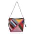 Chaos By Elsie Rainbow Color Block Pattern Genuine Leather Hobo Bag with Handle Drop and Shoulder Strap image number 0