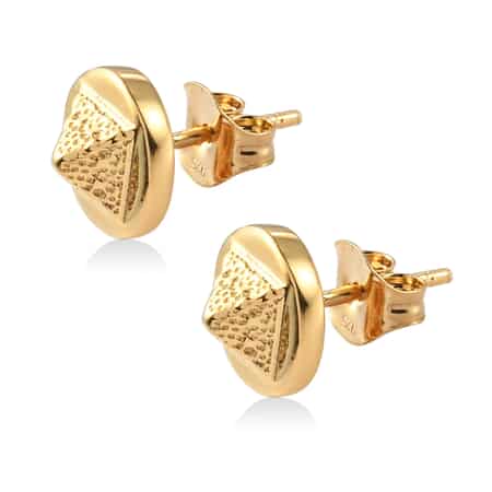 Vermeil Yellow Gold Over Sterling Silver Stud Earrings image number 3