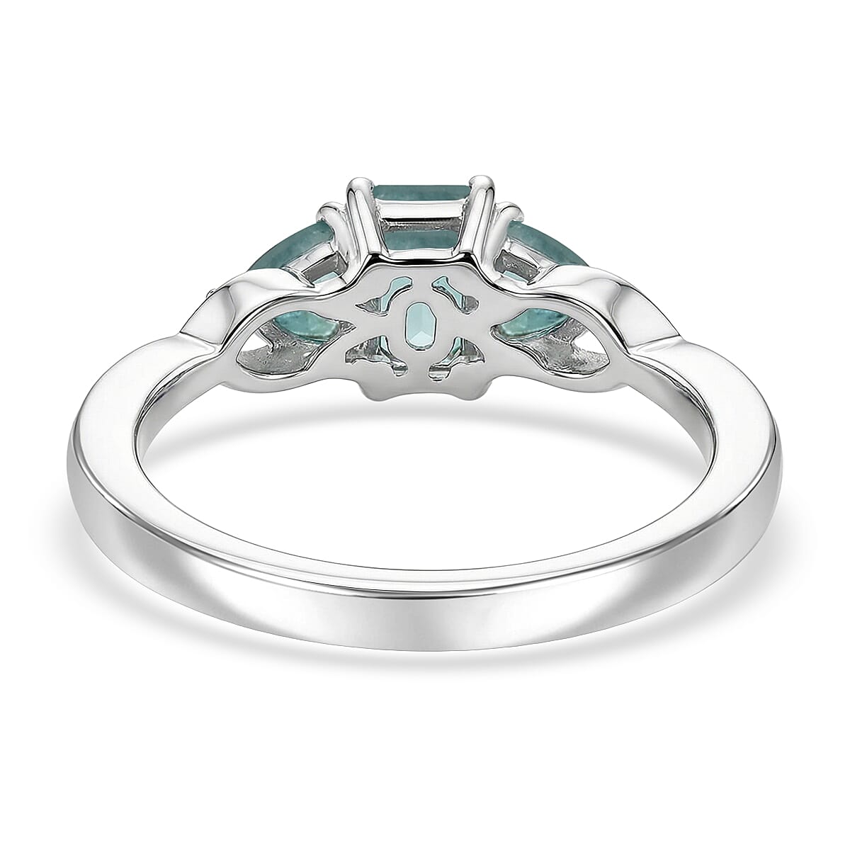 Grandidierite 0.90 ctw Ring in Platinum Over Sterling Silver (Size 10.0)