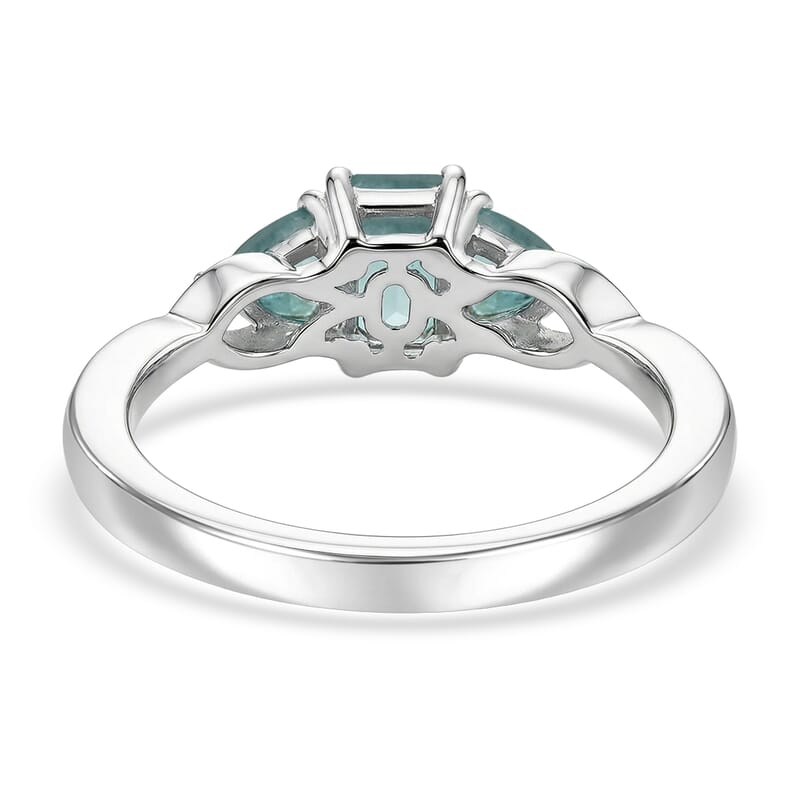 Grandidierite 0.90 ctw Ring in Platinum Over Sterling Silver (Size 10.0)