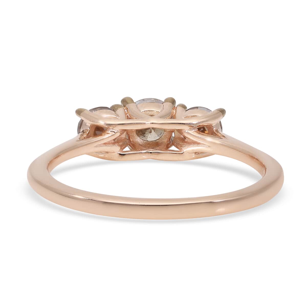 LUXORO 10K Rose Gold Natural Champagne Diamond Ring (Size 10.0) (2.25 g) 1.00 ctw image number 4