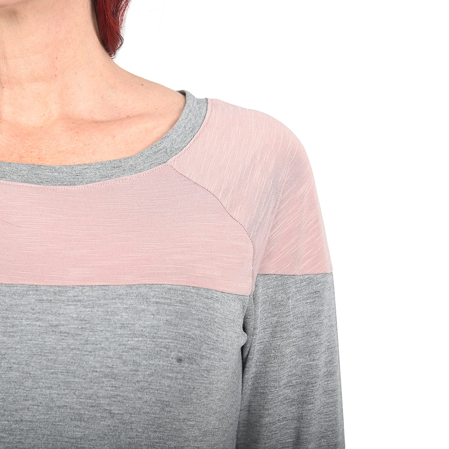 Thyme & Honey Gray Tunic with Pink Detail - Large