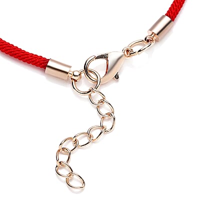 Tree of Life Milan Rope Bracelet with Glass Tube in Rosetone and ION Plated Rose Gold Stainless Steel (7.50 In)