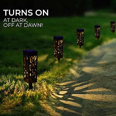 Set of 6pcs Black Garden LED Light