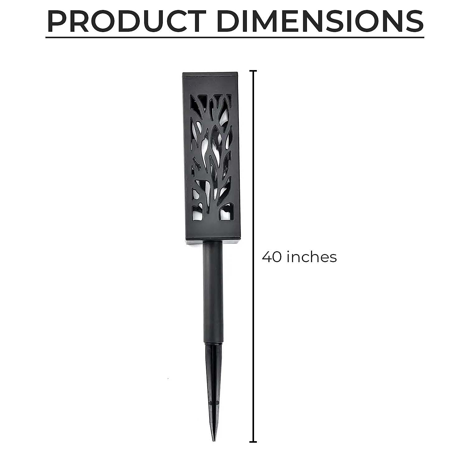 Set of 6pcs Black Garden LED Light