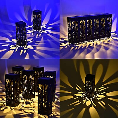 Set of 6pcs Black Garden LED Light