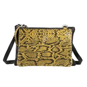 Black Leopard Pattern Faux Leather Crossbody Bag , Shop LC