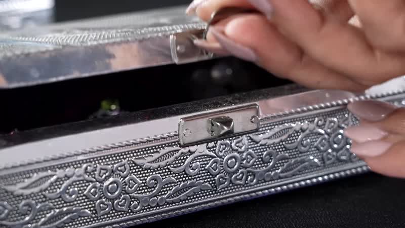 "Set of 3, Eagle Embossed Rectangular Aluminium Oxidized Storage Boxes SIZE: 6.5(L)x4(W)x1.75(H) inches COLOR: Silver"